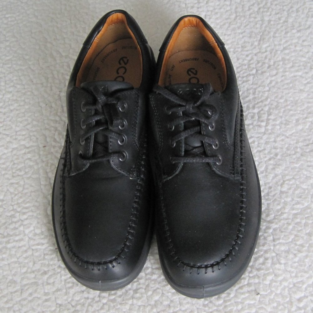 Ecco Seawalker NEW BLACK Leather Oxford Shoes Size EU 43(US 9-9.5)